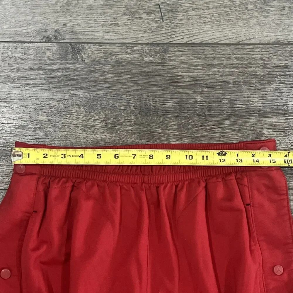 Vintage 90s Jordan Breakaway Pants Red Black Jumpman Snap Basketball - Men's XL
